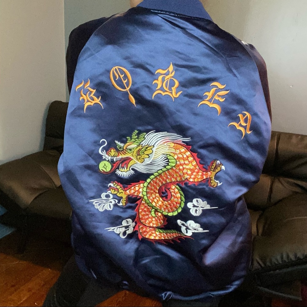 Korea Embroidered Souvenir Bomber Jacket